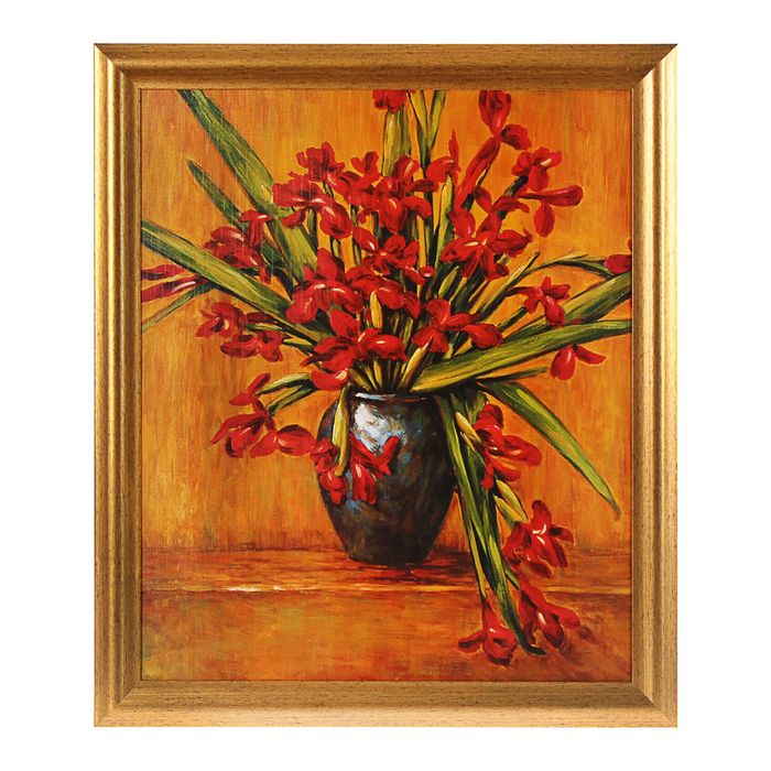 Картина "Флеш" красные ирисы