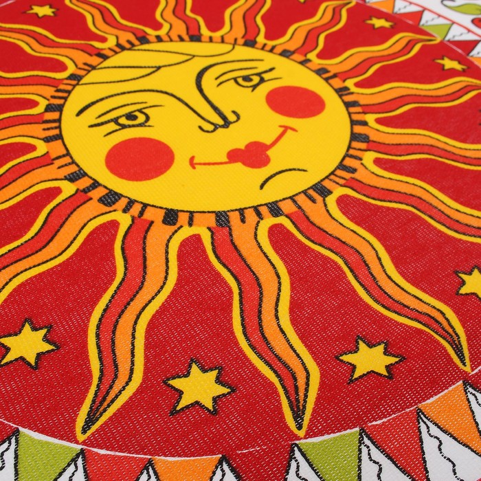 Набор "Доляна" Масленница/вид 2,: фартук 60 х 70 см, прихватка 17 х 17 см, рогожка 162 г/м²