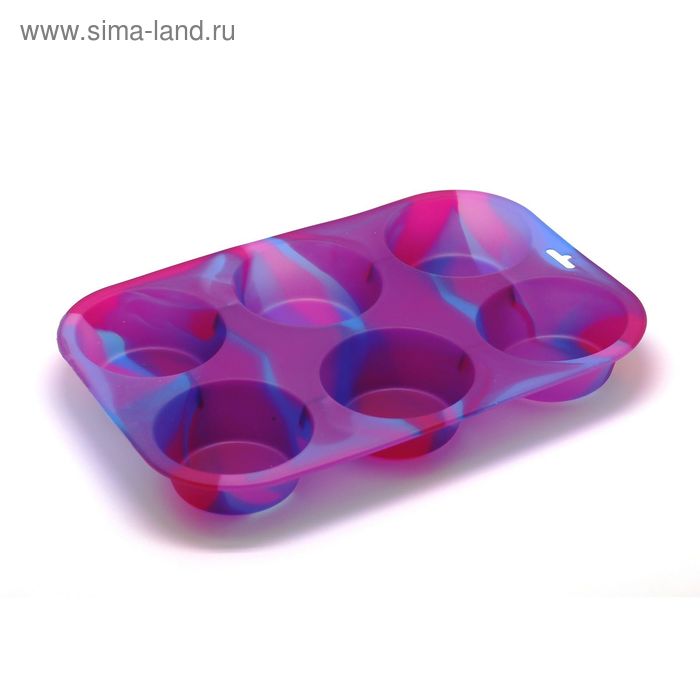 Форма для выпечки кексов Atlantis «Маффин», цвет фиолетовый