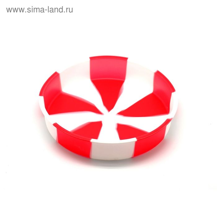 Форма для выпечки круглая Atlantis «Торт», цвет красно-белый
