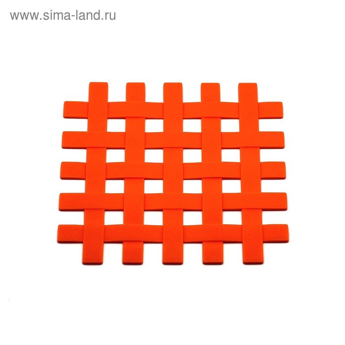 фото Подставка под горячее atlantis «решетка», цвет оранжевый