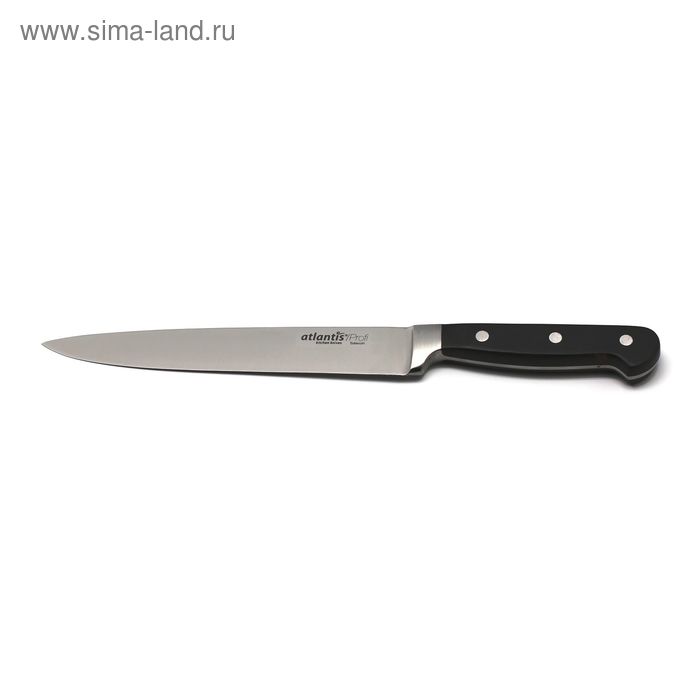 Нож для нарезки Atlantis, цвет чёрный, 20 см нож для нарезки atlantis цвет светло коричневый 20 см
