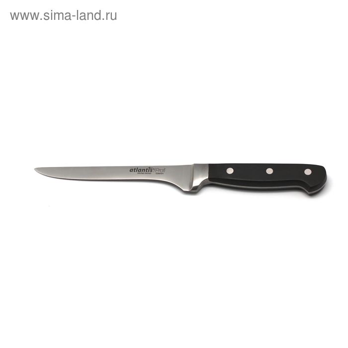 Нож обвалочный Atlantis, цвет чёрный, 15 см нож atlantis 24306 sk нож обвалочный 15см