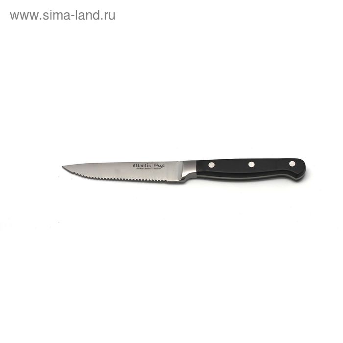 Нож для стейка Atlantis, цвет чёрный, 11 см нож для стейка tefal fresh kitchen 11 см k1220805