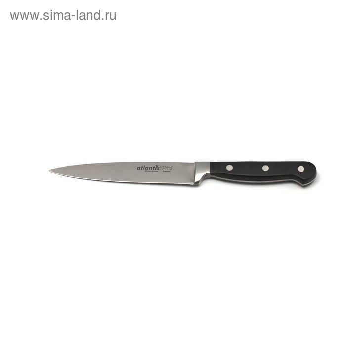 Нож для нарезки Atlantis, цвет чёрный, 16.5 см нож для нарезки atlantis цвет чёрный 18 см