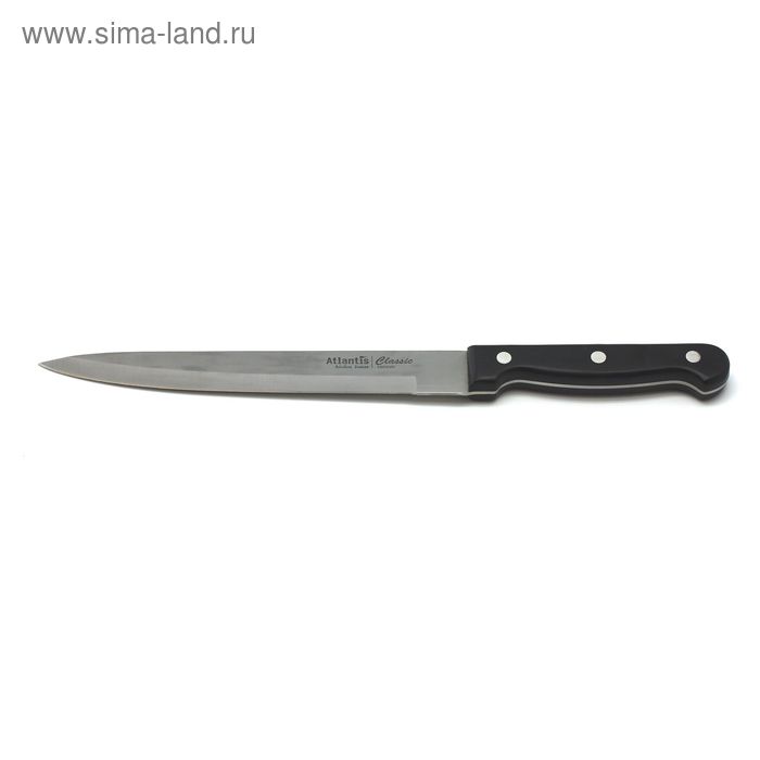 нож для чистки atlantis цвет чёрный Нож для нарезки Atlantis, цвет чёрный, 20 см