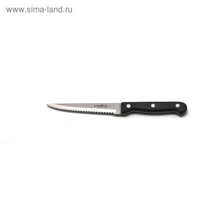 Нож для стейка Atlantis, цвет чёрный, 11 см нож atlantis 24708 sk 11см для стейка