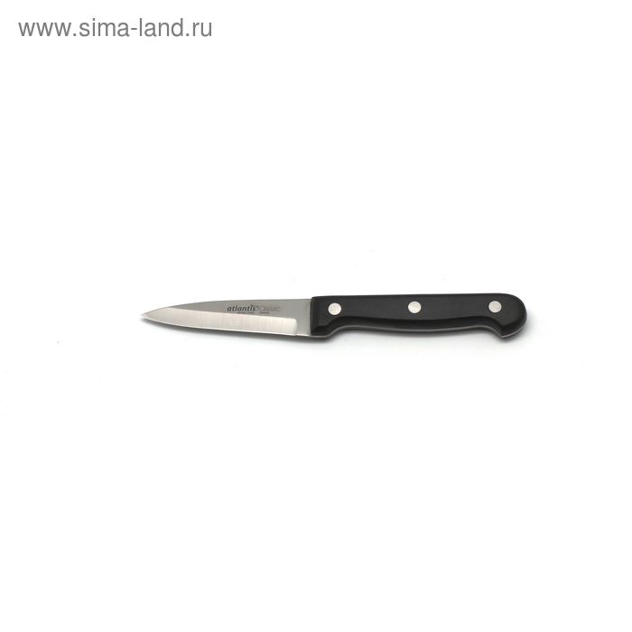 Нож овощной Atlantis, цвет чёрный, 9 см