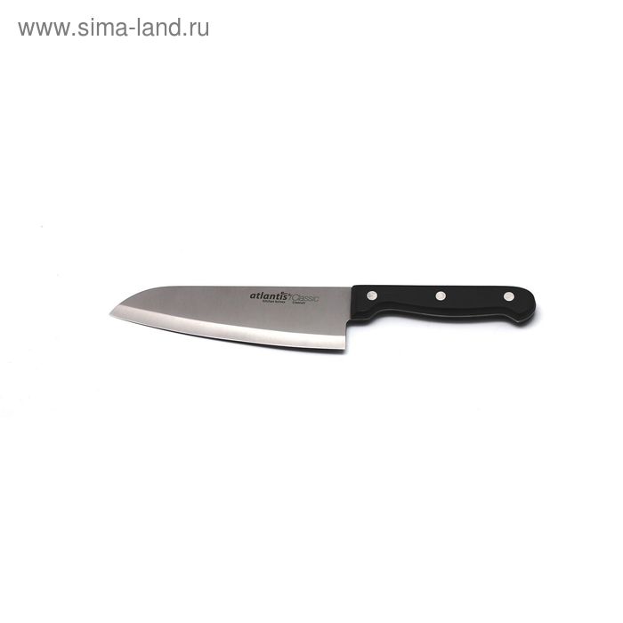 Нож поварской Atlantis, цвет чёрный, 15 см нож поварской геракл 33 см 24102 sk atlantis
