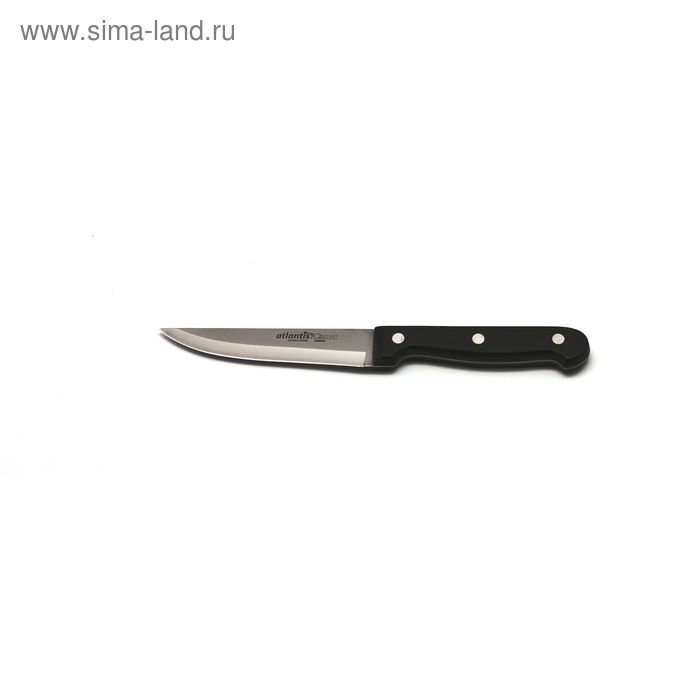 Нож кухонный Atlantis, цвет чёрный, 11 см нож atlantis 24408 sk нож кухонный 12см