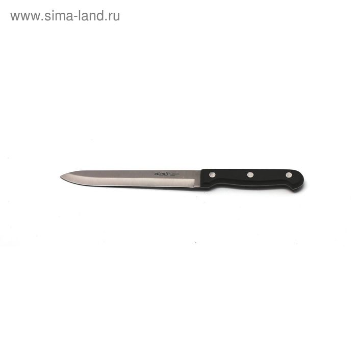 Нож кухонный Atlantis, цвет чёрный, 14 см нож для томатов atlantis одиссей 14 см