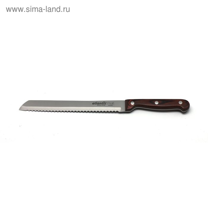 фото Нож для хлеба atlantis, 20 см, цвет тёмно-коричневый
