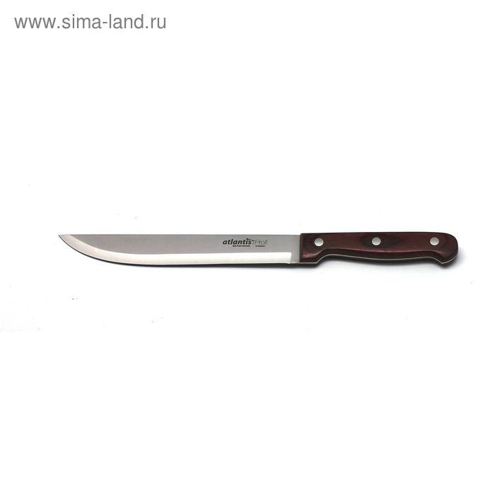 Нож для нарезки Atlantis, цвет коричневый, 20 см нож для нарезки atlantis цвет светло коричневый 20 см