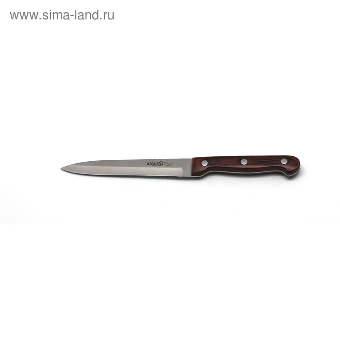 Нож кухонный Atlantis, цвет коричневый, 12 см нож atlantis 24408 sk нож кухонный 12см