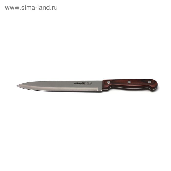 нож для пиццы atlantis цвет коричневый Нож для нарезки Atlantis, цвет коричневый, 19 см