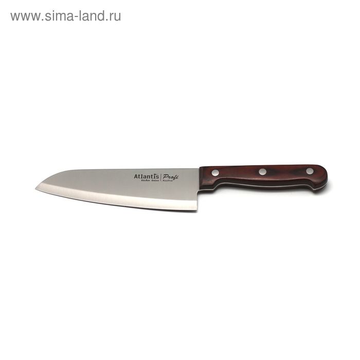 фото Нож поварской atlantis, цвет тёмно-коричневый, 15 см