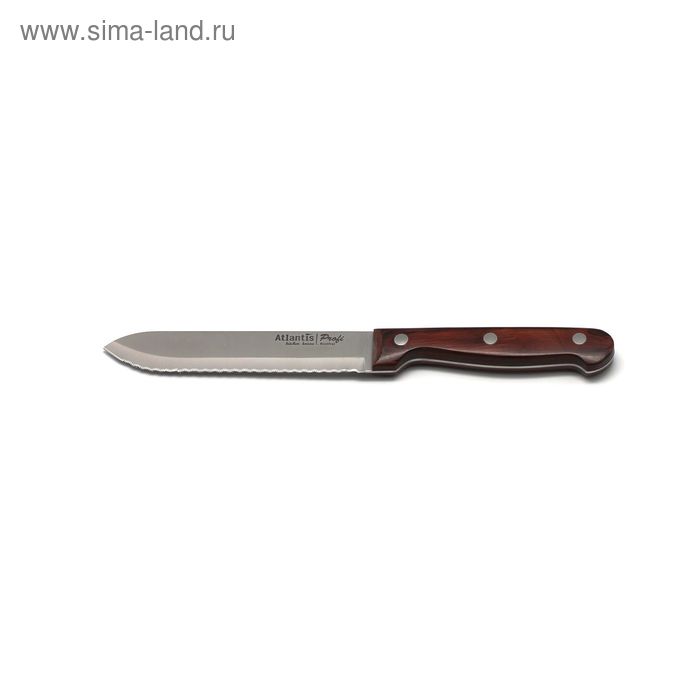 Нож для томатов Atlantis, цвет коричневый, 14 см нож для томатов зевс 24315 sk atlantis