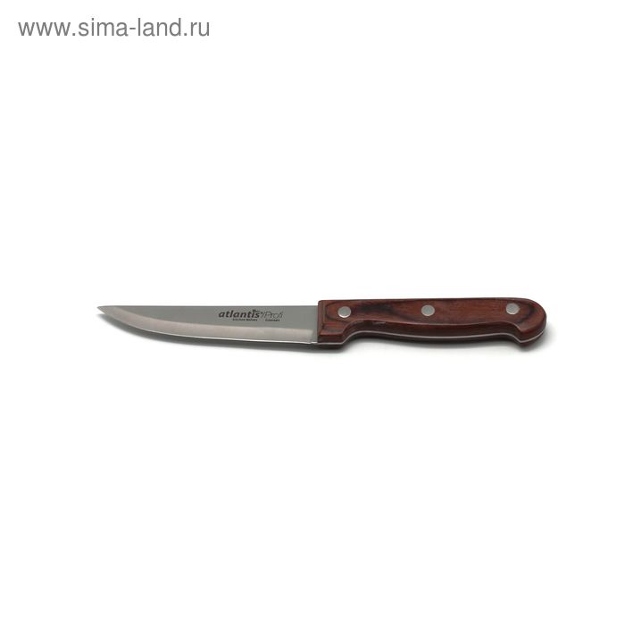 Нож кухонный Atlantis, цвет коричневый, 11 см нож кухонный atlantis цвет жёлтый 13 см