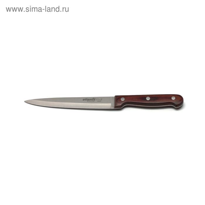 Нож для нарезки Atlantis, цвет коричневый, 16.5 см нож для нарезки atlantis цвет светло коричневый 20 см