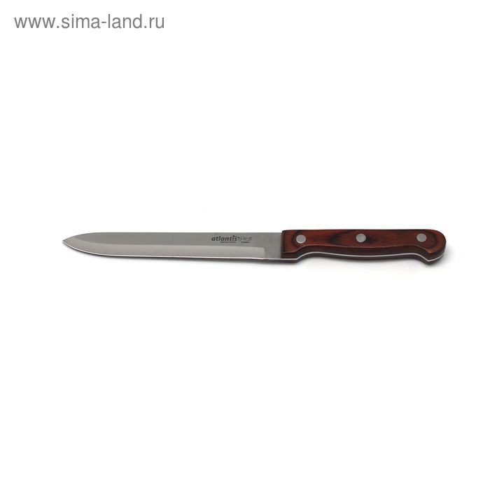Нож кухонный Atlantis, цвет коричневый, 14 см нож кухонный atlantis цвет коричневый 14 см