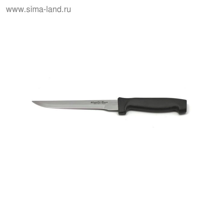 Нож обвалочный Atlantis, цвет чёрный, 15 см нож обвалочный с зубцами одиссей 24717 sk atlantis