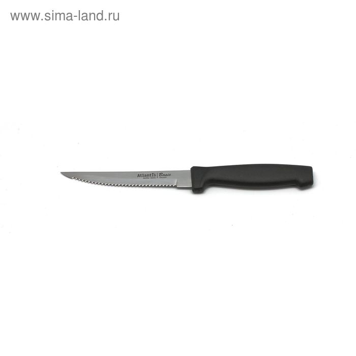 Нож для стейка Atlantis, цвет чёрный, 11 см нож для стейка tefal fresh kitchen 11 см k1220805