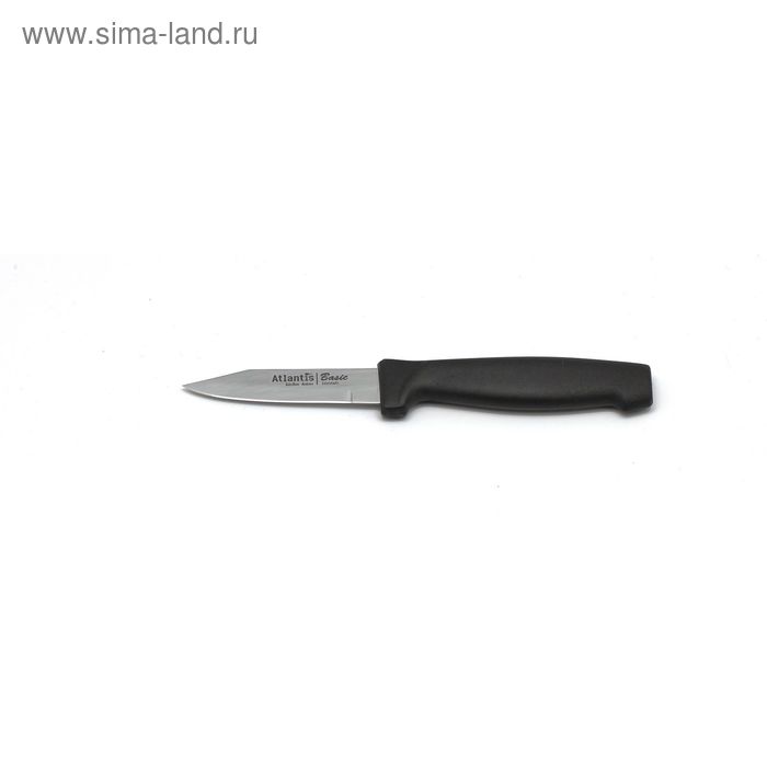 фото Нож для чистки atlantis, 7,5 см, чёрный