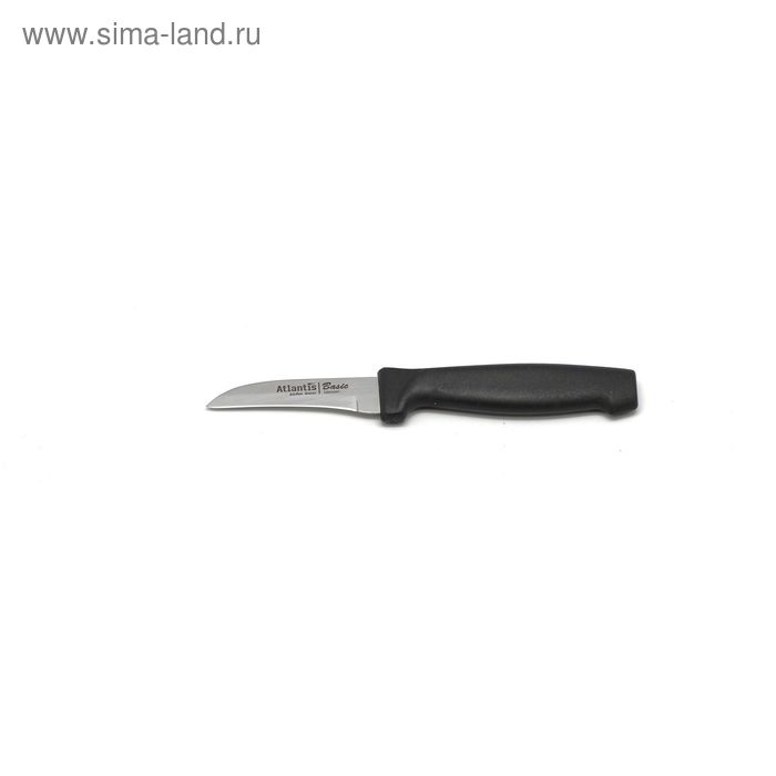 цена Нож для чистки Atlantis, цвет чёрный, 9 см