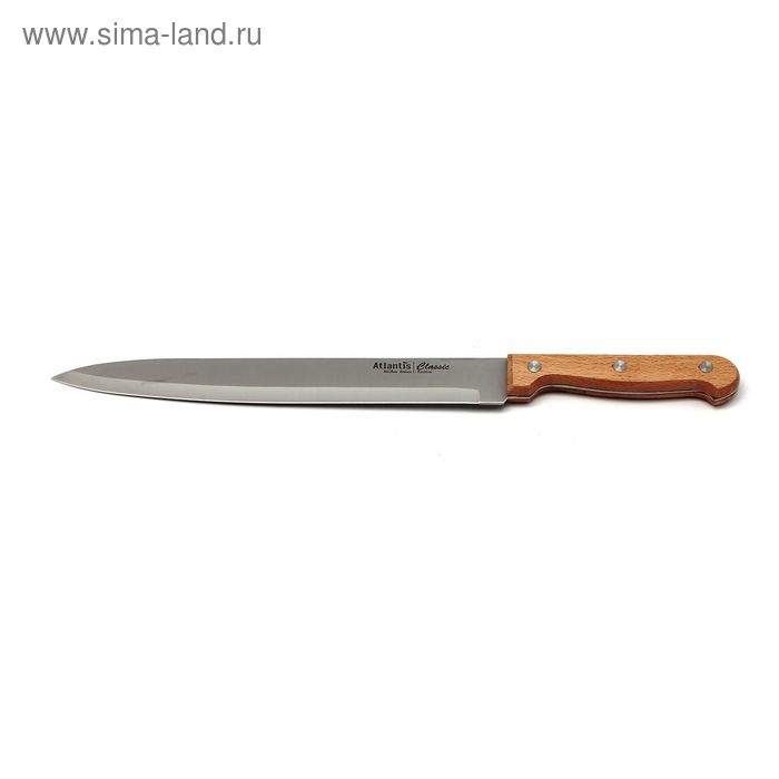 Нож для нарезки Atlantis, цвет светло-коричневый, 23 см нож для нарезки atlantis цвет коричневый 16 5 см
