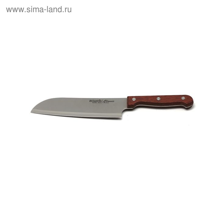 фото Нож сантоку atlantis, 19 см, коричневый