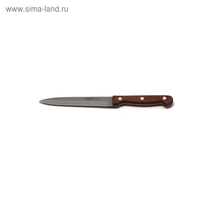 Нож кухонный Atlantis, цвет коричневый, 13 см нож кухонный atlantis microban 5t y 13 см желтый