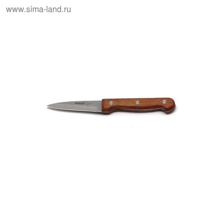 Нож для овощей Atlantis, цвет коричневый, 9 см нож для овощей atlantis 9 см темное дерево 24709 sk