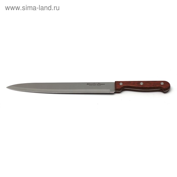 Нож для нарезки Atlantis, цвет коричневый, 23 см нож для нарезки atlantis цвет коричневый 16 5 см