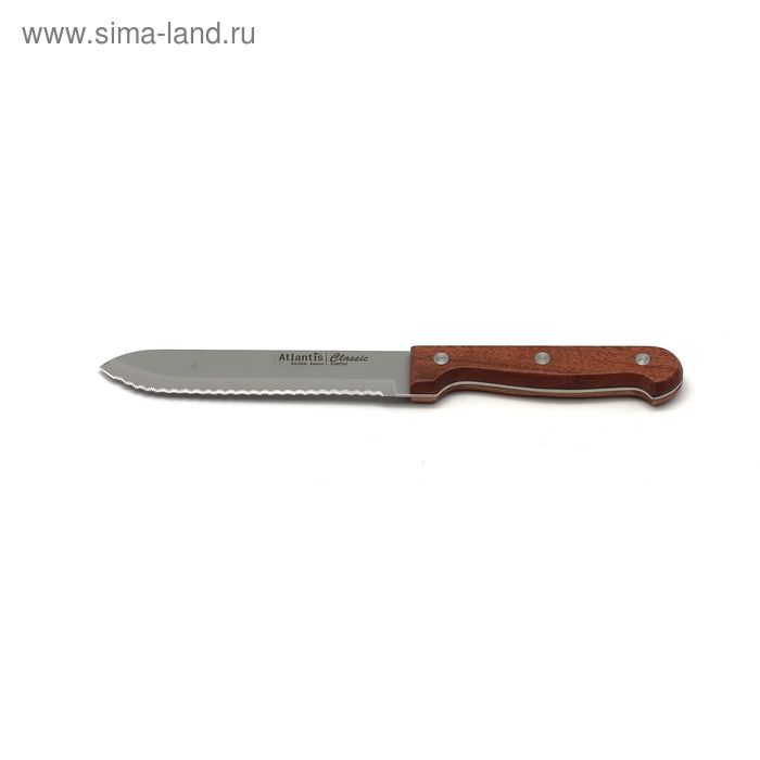 Нож для томатов Atlantis, цвет коричневый, 14 см