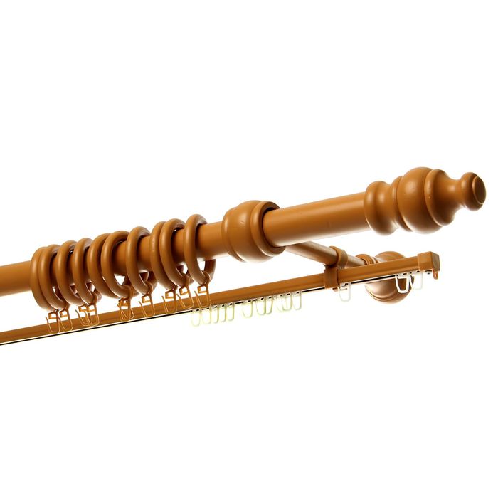 Карниз деревянный "Империя" d=3,3 см, цвет светлый дуб, длина 200 см