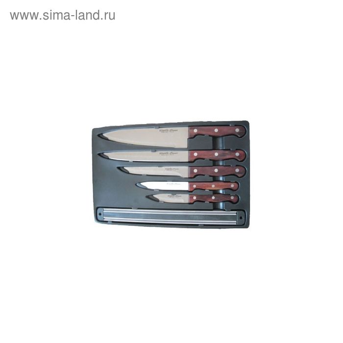 цена Набор ножей Atlantis «Калипсо», цвет коричневый, 6 предметов