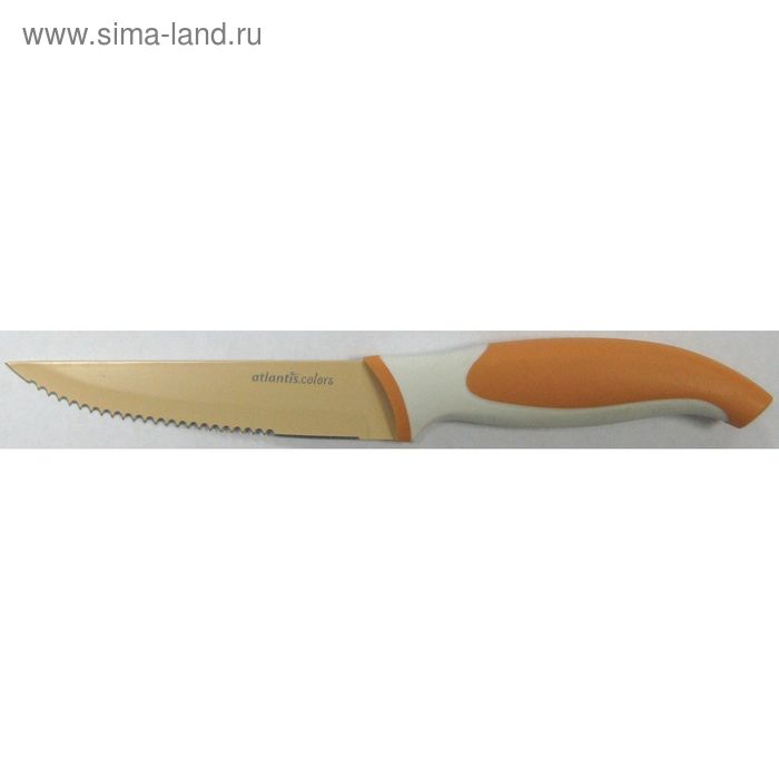 Нож кухонный Atlantis, цвет оранжевый, 10 см нож кухонный atlantis microban 5t o 13 см оранжевый