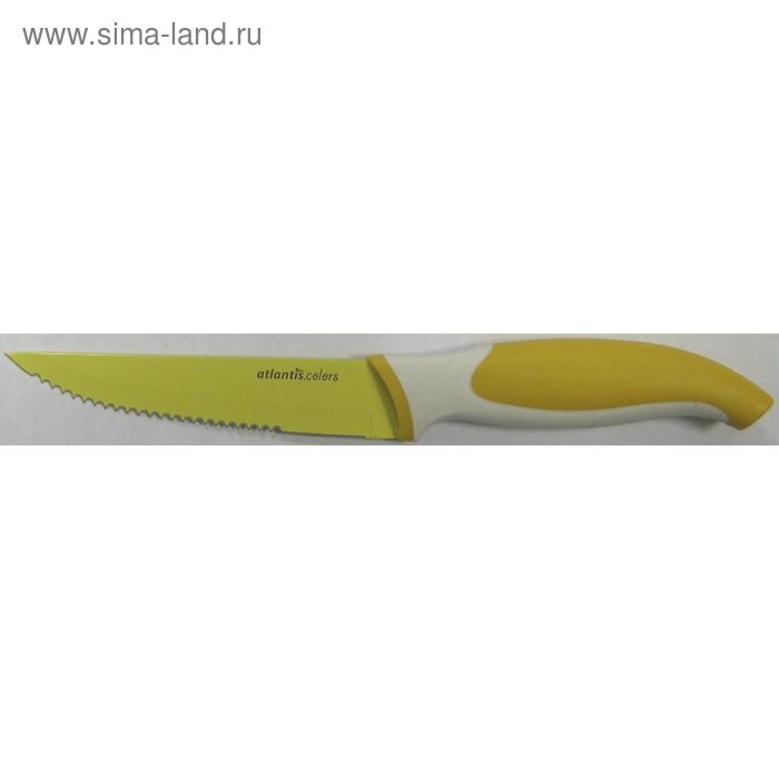 Нож кухонный Atlantis, цвет жёлтый, 10 см нож кухонный atlantis цвет коричневый 14 см