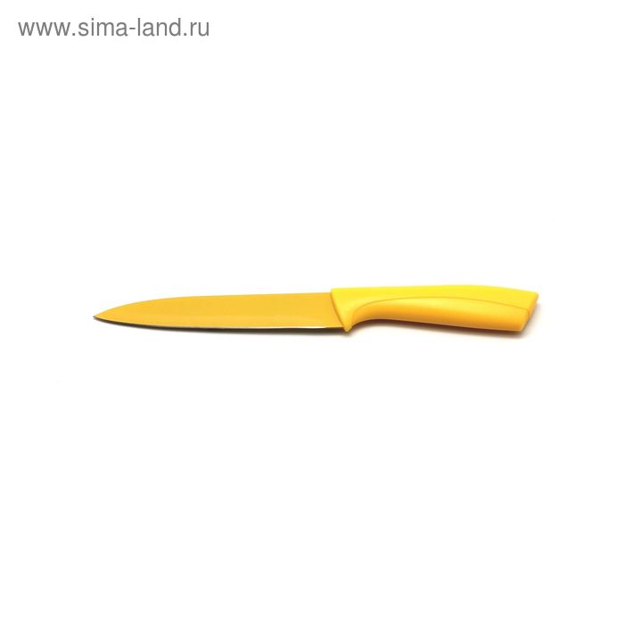 Нож кухонный Atlantis, цвет жёлтый, 13 см нож кухонный atlantis цвет коричневый 14 см