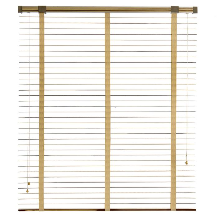 Жалюзи деревянные 60х160 см, зебрано белое