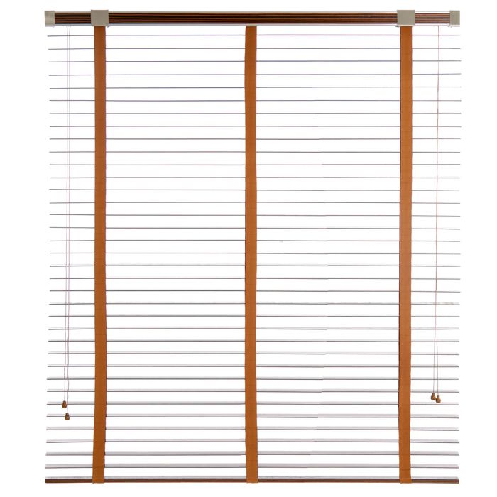 Жалюзи деревянные 60х160 см, зебрано шоколад