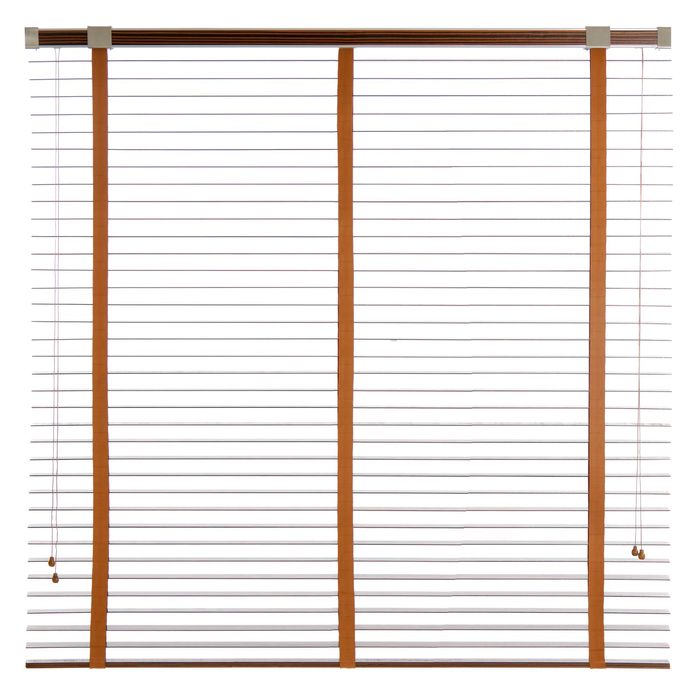Жалюзи деревянные 60х160 см, зебрано шоколад