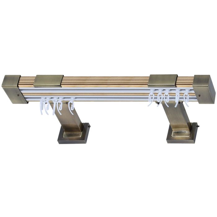 Профиль с фурнитурой, деревянный "Президент" зебрано белое, длина 160 см