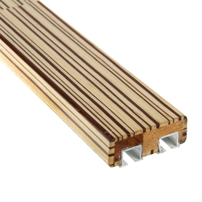 Профиль с фурнитурой, деревянный "Президент" зебрано белое, длина 200 см