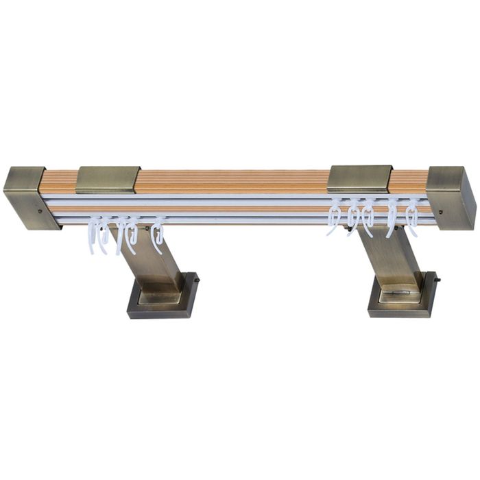 Профиль с фурнитурой, деревянный "Президент" зебрано желтое, длина 300 см