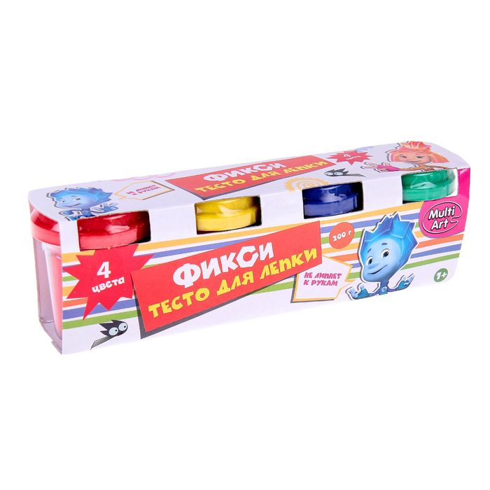 Набор теста для лепки &quot;Фиксики&quot;, 4 шт. по 50 г