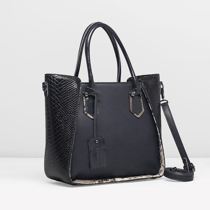 Сумка женская, 1 отдел с перегородкой, наружный карман, длинный ремень, цвет синий