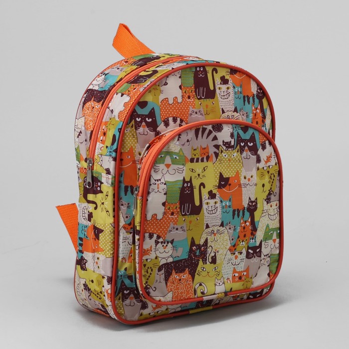 Рюкзак детский на молнии, 1 отдел, наружный карман, принт цветной