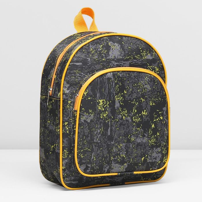 Рюкзак детский на молнии, 1 отдел, наружный карман, цвет чёрный/жёлтый