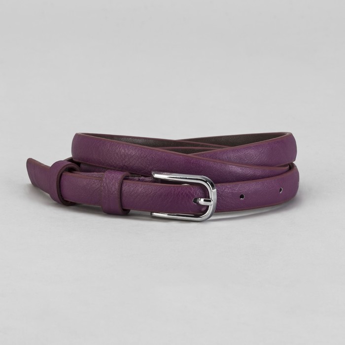 Ремень женский, ширина 1.5 см, гладкий, цвет сиреневый